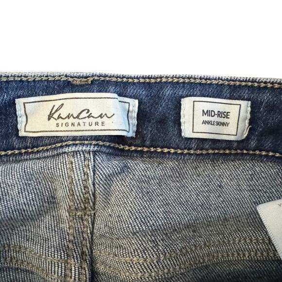 KanCan Mid Rise Ankle skinny Jeans Women's size 26 Button down Bodycon Grunge - Picture 2 of 13